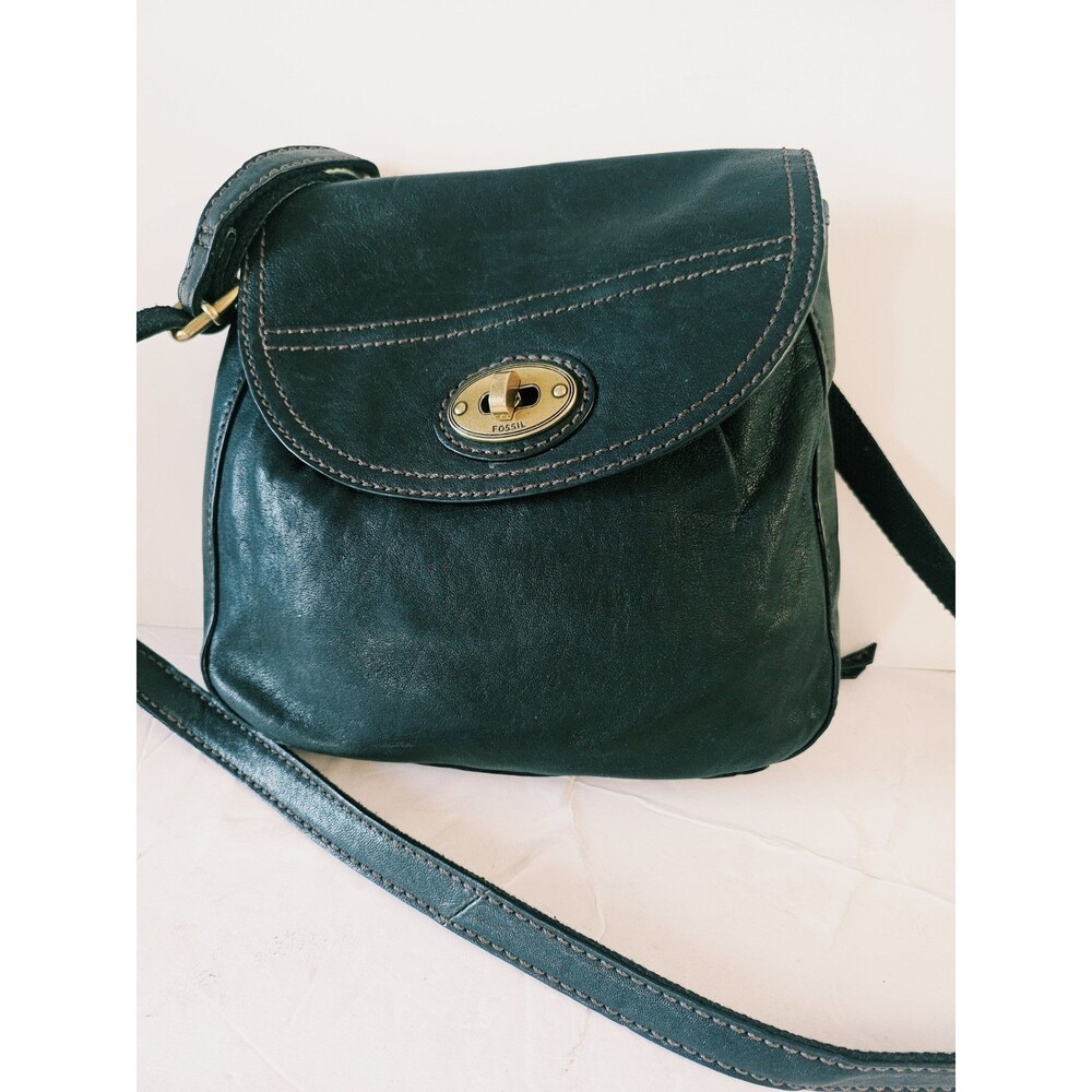 Fossil Vintage Black Pebbled Leather Small Crossbody Bag - Picture 3 of 10